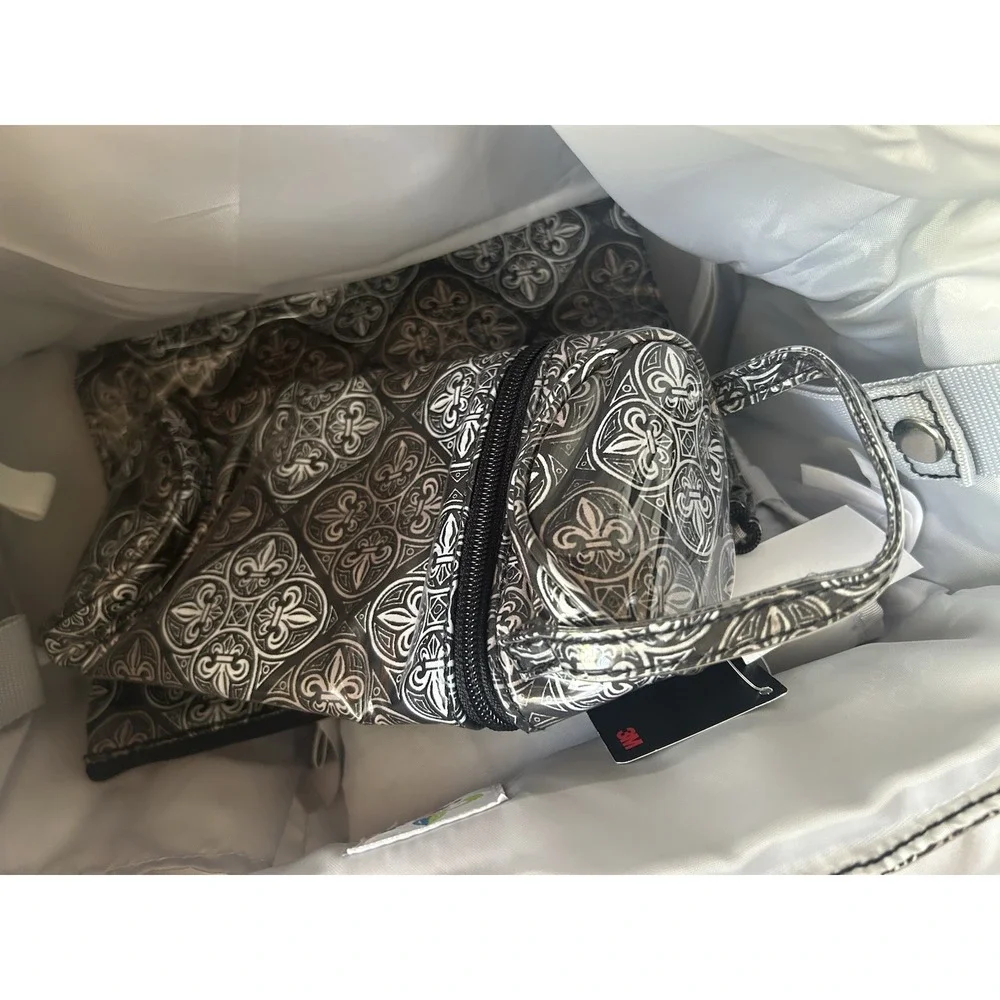 Kalencom New Orleans Diaper Bag Fleur de lis Black/Silver/Gold Eco-friendly